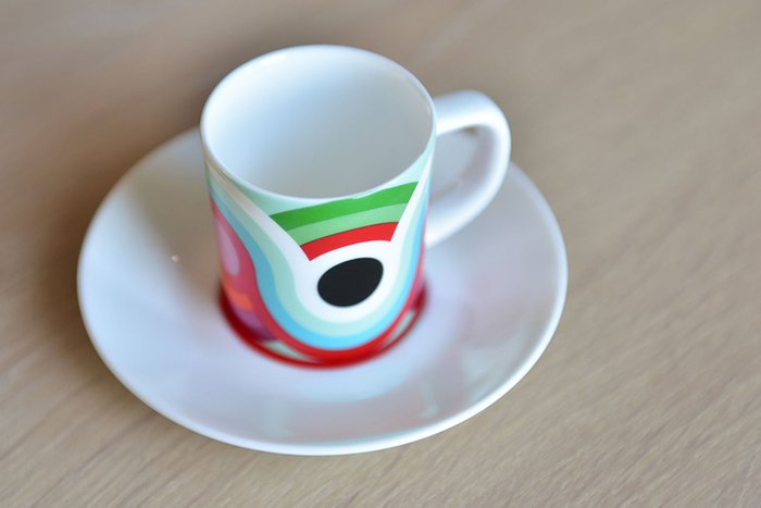 Чашка для эспрессо с блюдцем Faro из фарфора  - купить Чашки по цене 2220.0