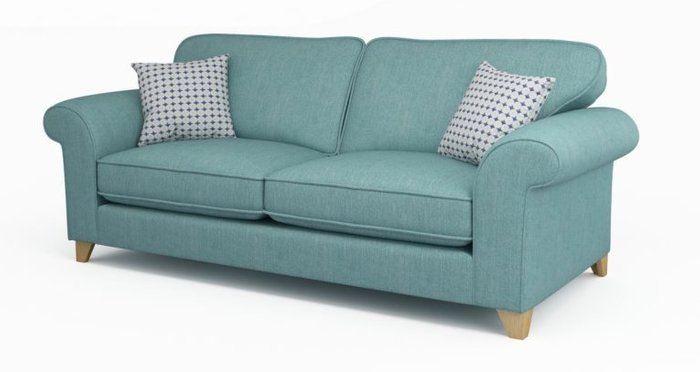 Трехместный раскладной диван Angelic бирюзовый - купить Прямые диваны по цене 107800.0