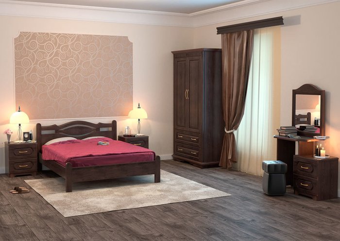 Кровать Орден 1 ясень-натуральный 160х200 - купить Кровати для спальни по цене 64900.0