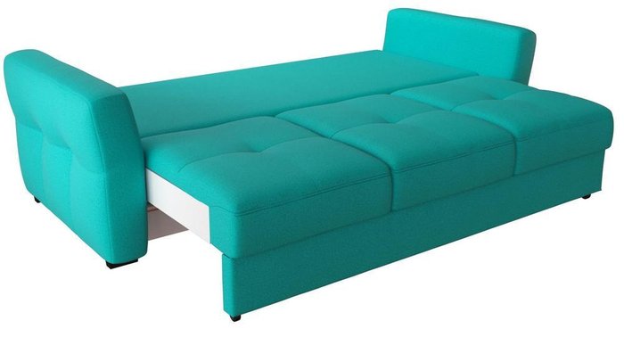 Диван-кровать прямой Манхеттен Azur зелено-бирюзового цвета - купить Прямые диваны по цене 26350.0