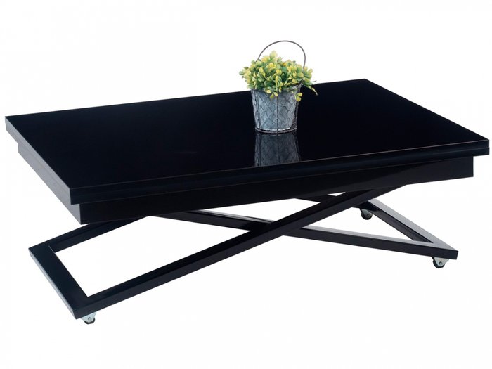 Стол-трансформер Cross GWS цвета черный глянец  - лучшие Обеденные столы в INMYROOM