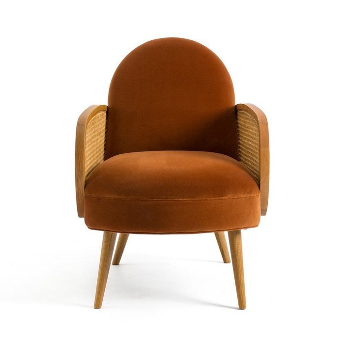 Кресло Buisseau с велюровой и плетеной отделкой - купить Интерьерные кресла по цене 44843.0