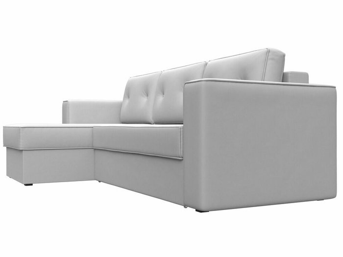 Угловой диван-кровать Принстон белого цвета левый угол (экокожа) - лучшие Угловые диваны в INMYROOM