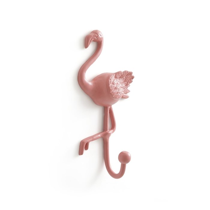 Вешалка с крючком в виде розового фламинго Malou розового цвета - лучшие Крючки в INMYROOM