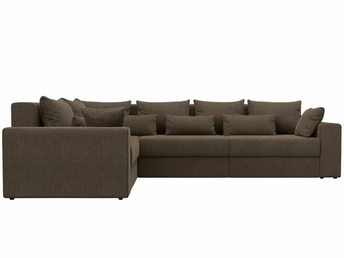 Угловой диван-кровать Майами Long коричневого цвета левый угол - купить Угловые диваны по цене 87999.0