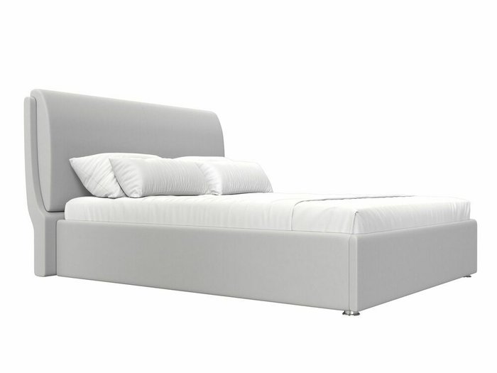 Кровать Принцесса 200х200 белого цвета с подъемным механизмом (экокожа) - лучшие Кровати для спальни в INMYROOM