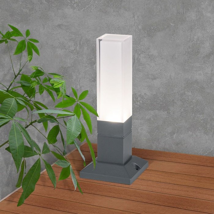 Ландшафтный светодиодный светильник серый Techno - купить Наземные светильники по цене 7490.0