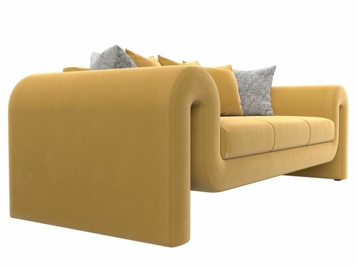 Прямой диван Волна желтого цвета - лучшие Прямые диваны в INMYROOM