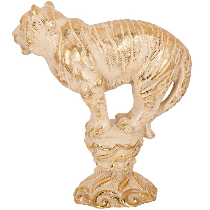 Статуэтка Тигр Мейнард кремово-золотого цвета - купить Фигуры и статуэтки по цене 2516.0