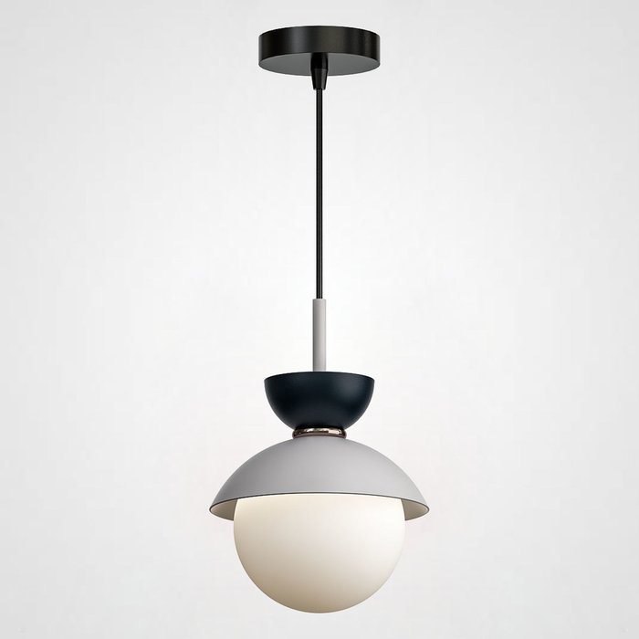 Подвесной светильник Pompon черно-белого цвета