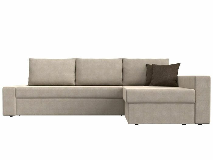 Угловой диван-кровать Версаль бежевого цвета правый угол - купить Угловые диваны по цене 46999.0