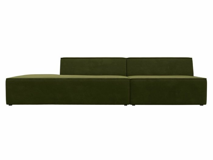 Прямой модульный диван Монс Модерн зеленого цвета левый - купить Прямые диваны по цене 49999.0