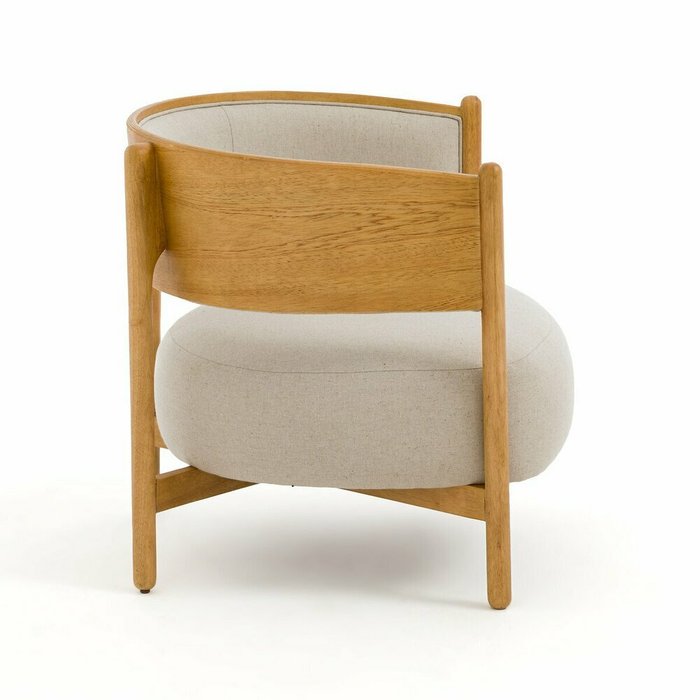 Кресло из гевеи и хлопкальна Natesse бежевого цвета - лучшие Интерьерные кресла в INMYROOM