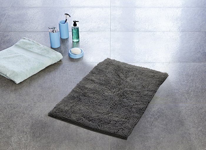 Коврик для ванной комнаты Soft 55х85 темно-серого цвета - купить Коврики для ванной по цене 3620.0 Коврик для ванной комнаты Soft 55х85 темно-серого цвета - купить Коврики для ванной по цене 3620.0