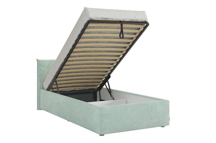 Кровать Квест 90х200 мятного цвета с подъемным механизмом - лучшие Кровати для спальни в INMYROOM