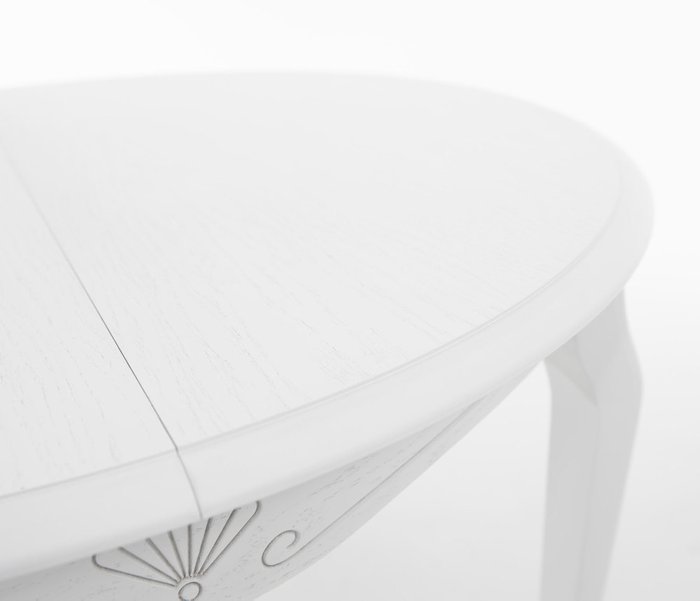 Обеденный стол раскладной Кабриоль белого цвета - лучшие Обеденные столы в INMYROOM