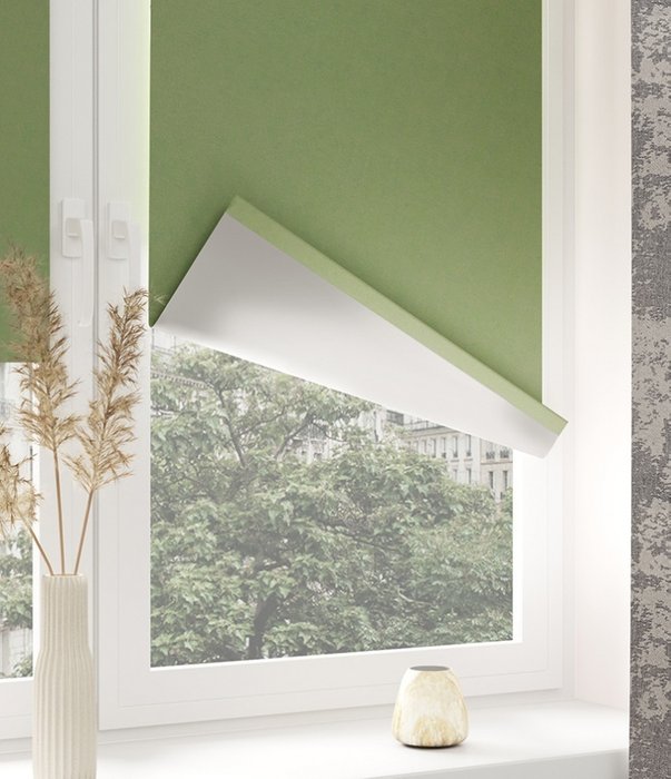 мини ролета Блэкаут сильвер 61,5х175 зеленый - купить Шторы по цене 1004