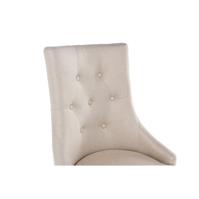 Стул Elegance dark walnut fabric cream бежевого цвета - лучшие Обеденные стулья в INMYROOM
