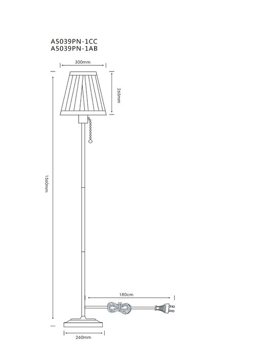 Торшер Arte Lamp MARRIOT A5039PN-1CC - лучшие Торшеры в INMYROOM