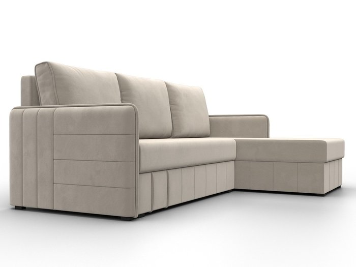 Угловой диван-кровать Слим бежевого цвета правый угол - лучшие Угловые диваны в INMYROOM Угловой диван-кровать Слим бежевого цвета правый угол - лучшие Угловые диваны в INMYROOM