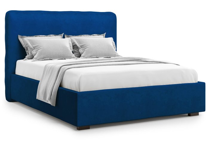 Кровать Brachano 140х200 синего цвета с подъемным механизмом  - купить Кровати для спальни по цене 37000.0
