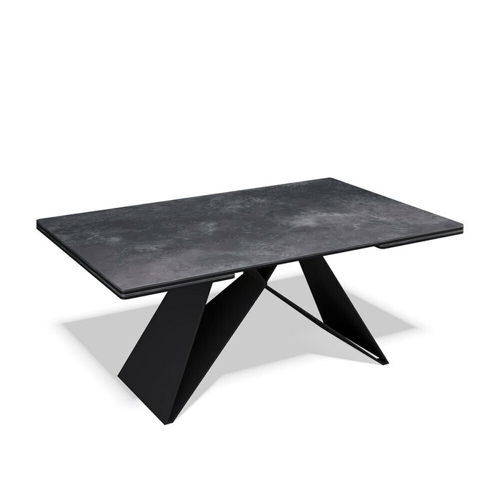 Стол обеденный раскладной черного цвета