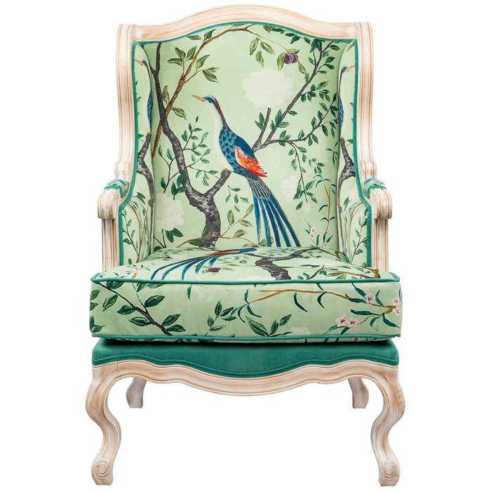 Кресло Шинуазри бирюзового цвета - купить Интерьерные кресла по цене 77000.0