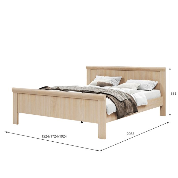 Кровать Магна 140х200 бежевого цвета - купить Кровати для спальни по цене 25686.0