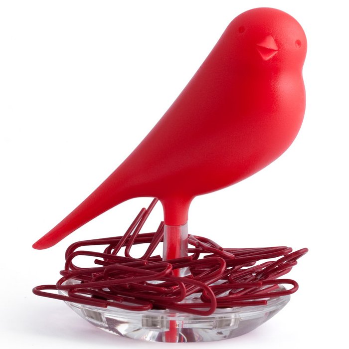 Держатель для скрепок sparrow красный - купить Декоративные коробки по цене 590.0