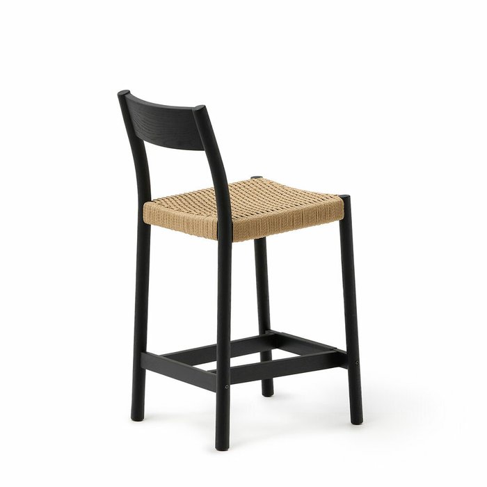 Полубарный стул Analy бежево-черного цвета - лучшие Барные стулья в INMYROOM