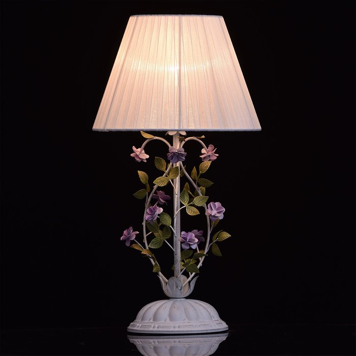  Настольная лампа Букет с белым абажуром - лучшие Настольные лампы в INMYROOM