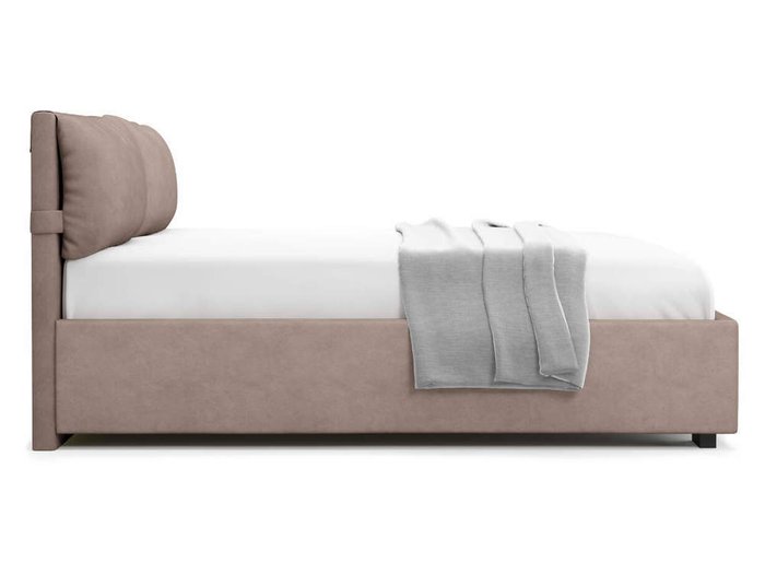 Кровать Tibr без подъемного механизма 140х200 коричневого цвета - лучшие Кровати для спальни в INMYROOM