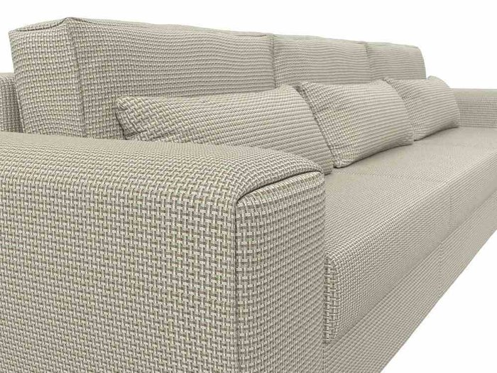 Прямой диван-кровать Лига 008 Long серо-бежевого цвета - лучшие Прямые диваны в INMYROOM