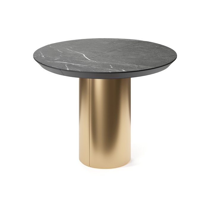 Обеденный стол раздвижной Ансер L на золотом основании
