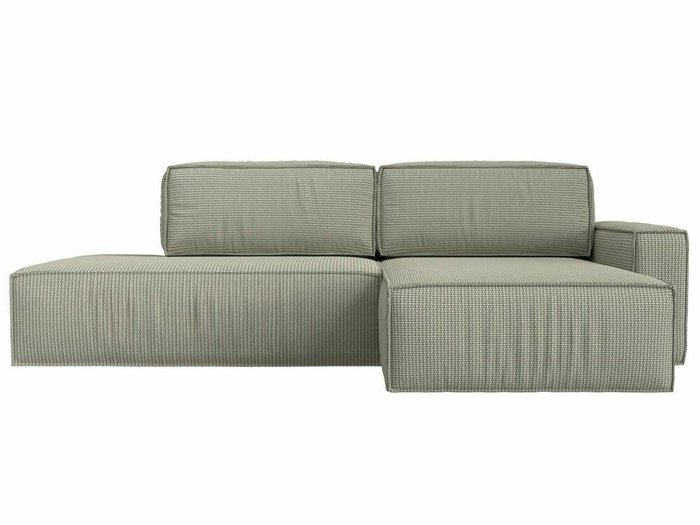 Угловой диван-кровать Прага модерн серо-бежевого цвета правый угол - купить Угловые диваны по цене 78999.0