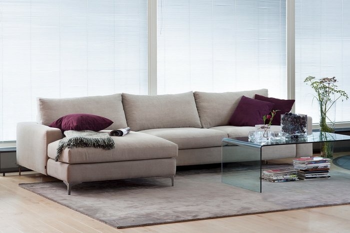 Угловой диван Nordic светло-серого цвета - купить Угловые диваны по цене 152675.0