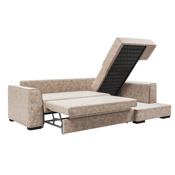 Угловой диван-кровать Монтана бежевого цвета - лучшие Угловые диваны в INMYROOM