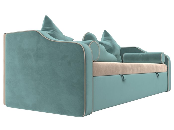 Прямой диван-кровать Рико бирюзового цвета - лучшие Прямые диваны в INMYROOM
