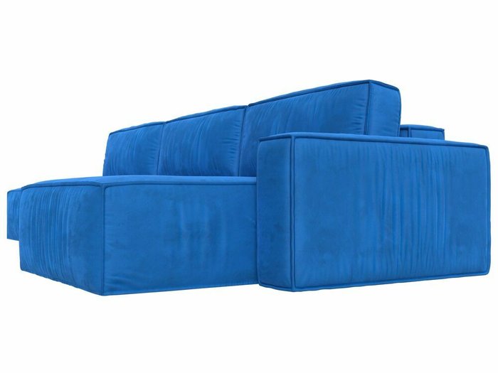 Угловой диван-кровать Прага модерн лонг голубого цвета правый угол - лучшие Угловые диваны в INMYROOM