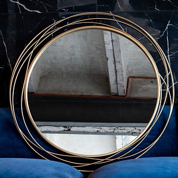 Настенное зеркало Гелиос Голд матового золотого цвета - лучшие Настенные зеркала в INMYROOM