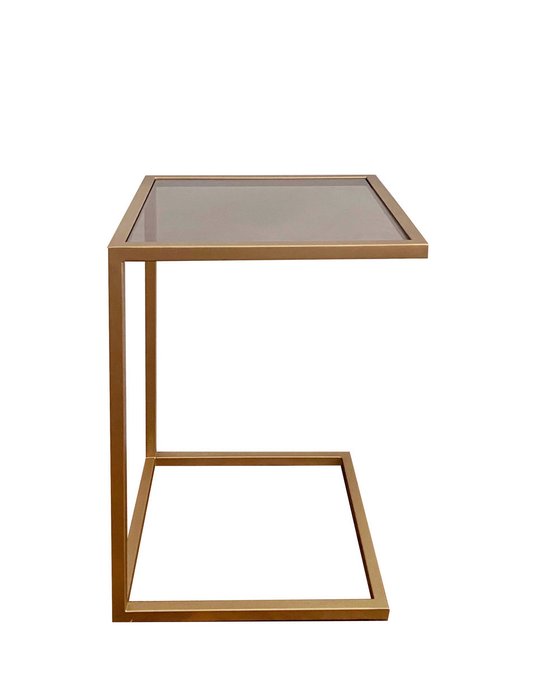 Кофейный стол из металла и стекла