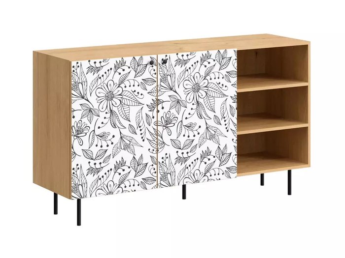 Комод Frida с принтом Flower на металлических ножках - купить Комоды по цене 45500.0