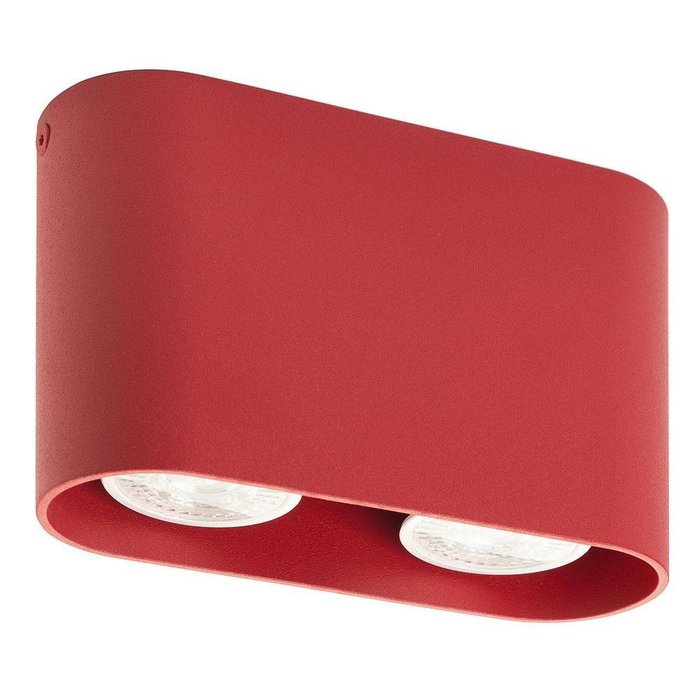 Потолочный светильник из металла красного цвета