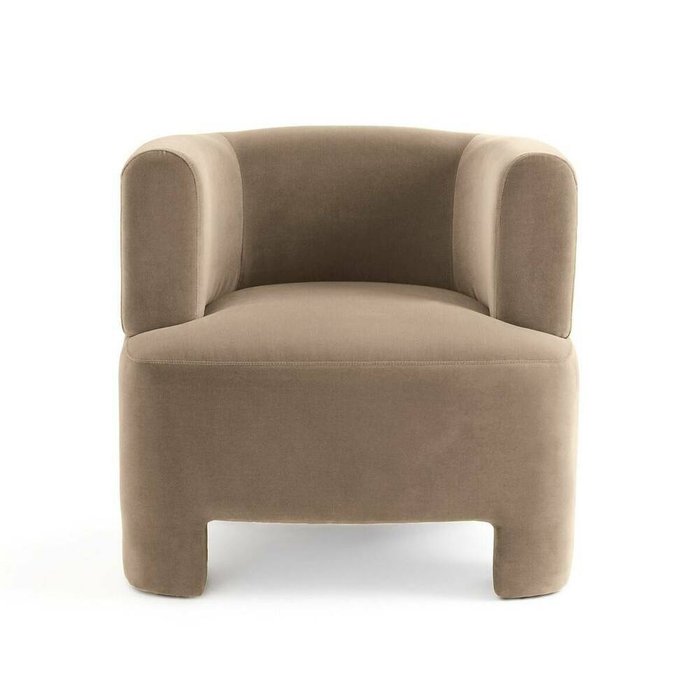 Кресло из велюра Darrel бежевого цвета - купить Интерьерные кресла по цене 67638.0