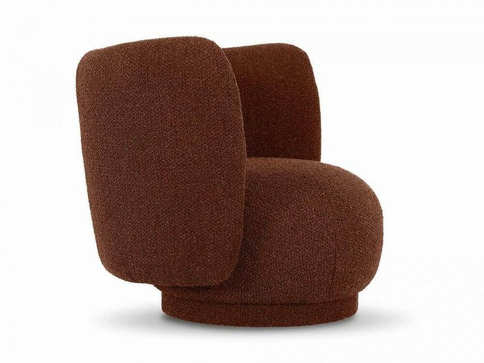 Кресло Lucca вращающееся коричневого цвета - лучшие Интерьерные кресла в INMYROOM