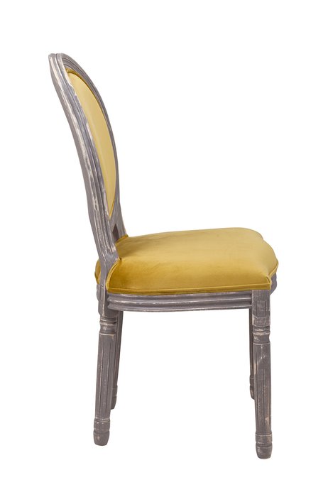 Интерьерный стул Volker gold velvet желтого цвета - лучшие Обеденные стулья в INMYROOM