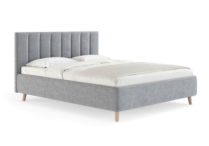 Кровать Alma 160х200 серого цвета без основания и подъемного механизма