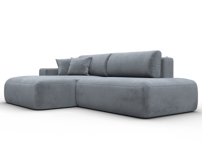 Угловой диван-кровать Лига 036 Модерн серого цвета левый - лучшие Угловые диваны в INMYROOM