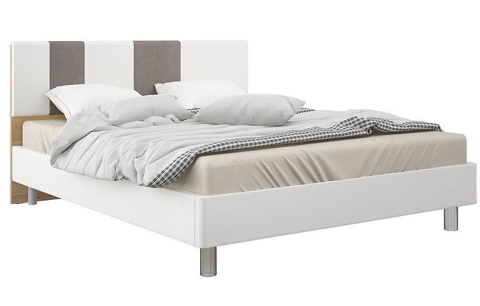 Кровать Эффекто 160х200 белого цвета - купить Кровати для спальни по цене 23590.0