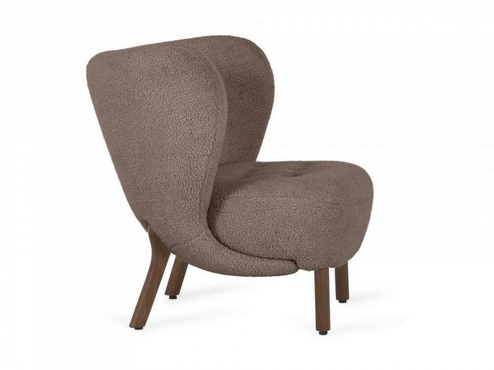 Кресло Lounge Wood коричневого цвета - лучшие Интерьерные кресла в INMYROOM